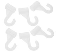 SWETRACE 6 Pcs Hanging Closet Rod Brackets Heavy Duty Adjustable Plastic Clothes Holder with Sturdy Structure Sl esign for Bedroom Wardrobes Storage Organisation