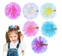 SWETRACE 6pcs Colourful Hair Barrettes for Women with Lightweight Plastic and Polyester Material, Stylish Design Hair Decoration Clips Not Deformed after Long-term Use, for Party or Daily
