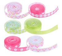 SWETRACE 6pcs Sports Baseball Ribbon Tennis Threaded Webbing Creative Polyester Sewing Ribbon with Unique Weave Design for Indoor and Outdoor Sports-Themed Parties