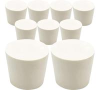 SWETRACE 9pcs Rubber Fermented Jug Stoppers Waterproof Wear-Resistant Multi-Function Tube Plugs Easy to Use Beige Seal for Household Pickling Jars