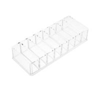 SWETRACE Acrylic Cosmetic Makeup Organizer with Eight Compartments and Grid Design Space Saving Multifunctional Cosmetic Holder and Pressed Powder Storage