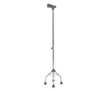 SWETRACE Adjustable Nonslip Quad Cane Walking Stick with Frame Anti-Skid Base for Hiking Climbing Outdoor Activities Lightweight Support for Men and Women