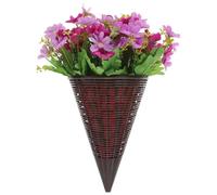SWETRACE Artificial Hanging Basket with Flowers Plastic Decorative No Watering Required Wall Flower Basket for Home and Office