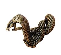 SWETRACE Brass Snake Figurine Miniature King Cobra Desktop Decor Retro Vintage Snake Statue Multifunctional Brass Craft Decoration for Home Office