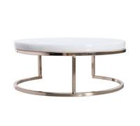 SWETRACE Cake tray with Base Stable Single Tier Dessert Tray Holder with Thick Base 6.69In White Marble Metal for Displaying Pastries and Snacks