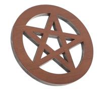 SWETRACE Cup Five-Pointed Star Wooden Pentacle Made of Synthetic Material, Unique Altar Decor for Religious Rituals and Home Decoration