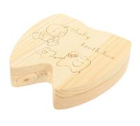 SWETRACE Deciduous Tooth Storage Box Wooden Boys and Girls Teeth Memory Organizer for First Keepsake Box