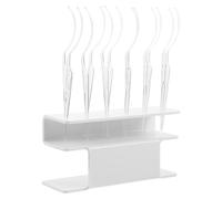 SWETRACE Eyelash Styling Stand and False Lash Applicator Set with 1 White Holder and 12 Try-On Sticks for Eyelash Extension Storage and Makeup Display in Beauty Salons