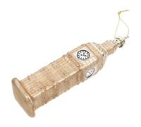 SWETRACE Golden Glass London Clock Tower Statue Ornament with Creative Sl esign, Decorative Artistic Touch for Christmas and Study, London Home Decor Hanging Pendant