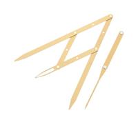 SWETRACE Golden Ratio Stainless Steel Eyebrow Ruler Caliper Sliding Three-point Positioning for Precise Eyebrow Measuring and Drawing in Gold Finish, Professional Beauty Tool for Makeup