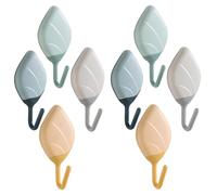 SWETRACE Hooks Assorted Colour Bathroom Leaf Shaped 8pcs and for Self-Adhesive Please Note that This Product is Designed Easy Installation use, Hips Material Utility Wall Hooks to No