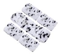 SWETRACE Leopard Print Headband for Face Washing Fluffy Wrist Cuffs for Makeup Spa Use Absorbent Beauty Headbands