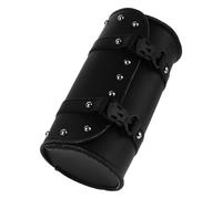 SWETRACE Motorcycle Handlebar Bag Front Bag in Black Artificial Leather with Ample Storage Space and Protection Against The Elements for Riding