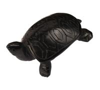 SWETRACE Obsidian Turtle Figurine Sculpture for Home Decor and Studies, Small and Compact Black Turtle Shaped Statue with Stable Placement, Unique Artistic Desktop Decoration