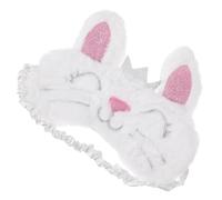 SWETRACE Plush Rabbit Eye Cover Sleep Mask for and, Breathable Soft Sleeping Eyeshade with White Crown Design, Comfortable Eye Shade for Night Rest