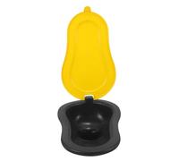 SWETRACE Portable Plastic Squatting Toilet for Renovation Projects Thickened Yellow Temporary Toilet with Removable Pails and Lids for Construction and Hiking Use