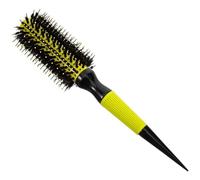 SWETRACE Portable Roller Hair Brush for Travel with Lightweight Aluminum Tube, Wood Handle, Nylon and Bristles, Suitable for Curly Hair Styling at Home Or on The Go