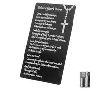 SWETRACE Prayer Card Black Wallet Insert Aluminium Alloy Police Officer