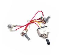 SWETRACE Prewired Electric Guitar 500k Pots Low Noise Metal and Plastic Components Wiring Harness Kit with Toggle Switch 1 Volume 1 Tone for Guitar Electronics Repairs