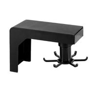 SWETRACE Punch Free Installation Iron Home Hook Hanger with Retractable Head for Kitchen and Bathroom Use on Smooth Surfaces, Black Rotating Extension-Type Storage Rack