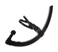 SWETRACE Swimming Training Snorkel with Adjustable Silicone, Front-mount Semi-dry Tube for Adults and Youth, Black Head Strap for Pool and Open Water Diving