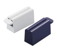 SWETRACE Wall Mounted Toothpaste Dispenser Squeezer for Toothpaste and Medicine Tubes, Blue Abs and Silicone Material, Disassemblable Non-Contact Operation, Suitable for Bathroom Use