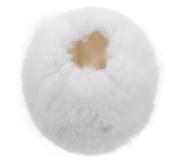 SWETRACE White Mini Microphone Windscreen with Faux Fur Plush Material, Detachable and Washable Mic Cover for Noise Reduction, Suitable for Indoor and Outdoor Use