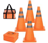 SWEWARM 18" Collapsible Traffic Safety Cones - Multi-Purpose Pop-up Cones