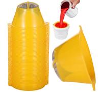 SWEWARM 50 Pcs Paint Funnel Strainers, 100 Mesh Stainless Steel Filter with Reusable Plastic Cone, Paint Pouring Tips for Oil, Resin, Varnish