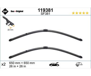 SWF 119381 Wiper Blade for MERCEDES-BENZ,PORSCHE,VW