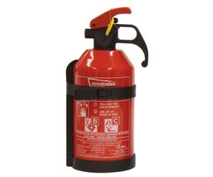 SWFEBC Fire Extinguisher 1kg x2 Dry Powder BC EN3 CE62 Bracket By Streetwize