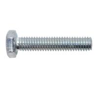SWG Threaded Bolt M8 100mm Hex Head Steel Zinc 25 pcs