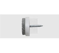 SWG - Schrauben SWG 684 120 240 80 Felt Glides Screw-On Round White Diameter 24 mm Pack of 4