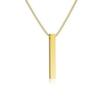 swglcowo Vertical Bar Pendant Necklace Stainless Steel Simple Personalized Cool 3D Plain Cuboid Stick Lightweight Geometric Long Snake Chain Necklace for Women Men Minimalist Fashion Jewelry Gifts