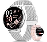 SWGOTA Women's Smart Watch with Call, 1.39 Inch HD Smartwatch with 120+ Sports Modes, 24H Heart Rate, Women's Health, Sleep, SpO2, Pedometer, Calories IP68, Women's Watch, Android iOS Silver