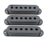 Swhmc 3pcs Set 48 50 52mm Black Guitar Pickup Cover 6 Hole Single Coil Switch Knob Pickup Cover for Stratocaster