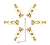 Swhmc 6PCS Electric Guitar String Saddles Guitar Bridge Saddle Brass Tremolo Bridges Saddle for Fender Telecaster Tele TL Stratocaster Strat Electric Guitar