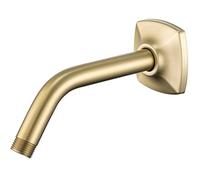 SWHYGER 6 Inches Shower Arm with Flange Wall Mount Replacement Angle Shower Head Arm Wall-Mounted for Fixed Shower Head & Handheld Showerhead Brushed Gold,SW-91018-6BG.