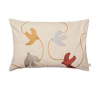Swif Bird embroidered cushion Beige