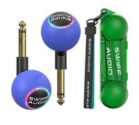 SWIFF AUDIO WT09b Wireless Guitar Transmitter Receiver, Auto-Switching 6 Channels, 5.8GHz, <4ms Latency, 100ft Range, 1MΩ High Fidelity Input, RGB Monitor, 4H Runtime, Pro Travel Kit Blue