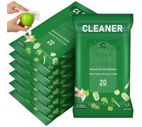 Swiffen 7 Pack Fruit Veggie Wipes Total 140 Count Fruit & Vegetable Wash Removes for Removing Pesticides Wax Dirt Portable Safe Vegetable Cleaning Wipes for Home Travel Use
