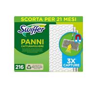 Swiffer 216 Dust Cloths, Dry Microfibre, Dirt Catcher Cloths, Great for All Types of Floors and Animal Hair, Maxi Size with 79% Recycled Fibres