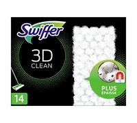 Swiffer 3D Dust Catcher Mop Refill Dry Wipes, 14 Cleaning Wipes, Catches and Retains Dust