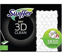 Swiffer - Dust Broom 3D Cleaning Dry Wipes Refills Floor Wipes 7 Pack Traps and Retains Dust