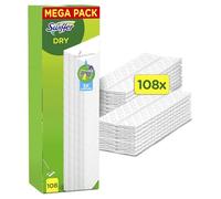 Swiffer Dust Catcher Mop Refills Dry Wipes 108x, Catches And Retains 3X More Dust, Dirt And Hair Than A Classic Broom