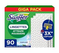 Swiffer Dust-Catcher Mop Refills Dry Wipes 90 Units, Long-Lasting Febreze Scent, Catches 3 Times More Dust and Animal Hair, Broom Sold Separately