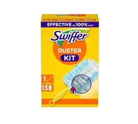 Swiffer Dust Magnet Starter Set (1 Handle + 13 Refill Cloths) Catches and Closes 3 Times More Dust and Hair Than Conventional Duster