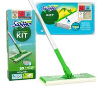 Swiffer - Starter Kit for Cleaning Floors with 1 mop, 8 Refills for Dry and 3 Wet Wipes - 1 Piece