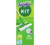 Swiffer - Starter Kit for Cleaning Floors with 1 mop, 8 Refills for Dry and 3 Wet Wipes - 1 piece