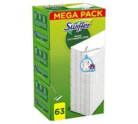 Swiffer Dust Trapper Cloths, 63 Microfibre Dry Cloths, Dust and Dirt Catch Cloths, Great for All Types of Floors and Animal Hair, Cloths with 79% Recycled Fibres